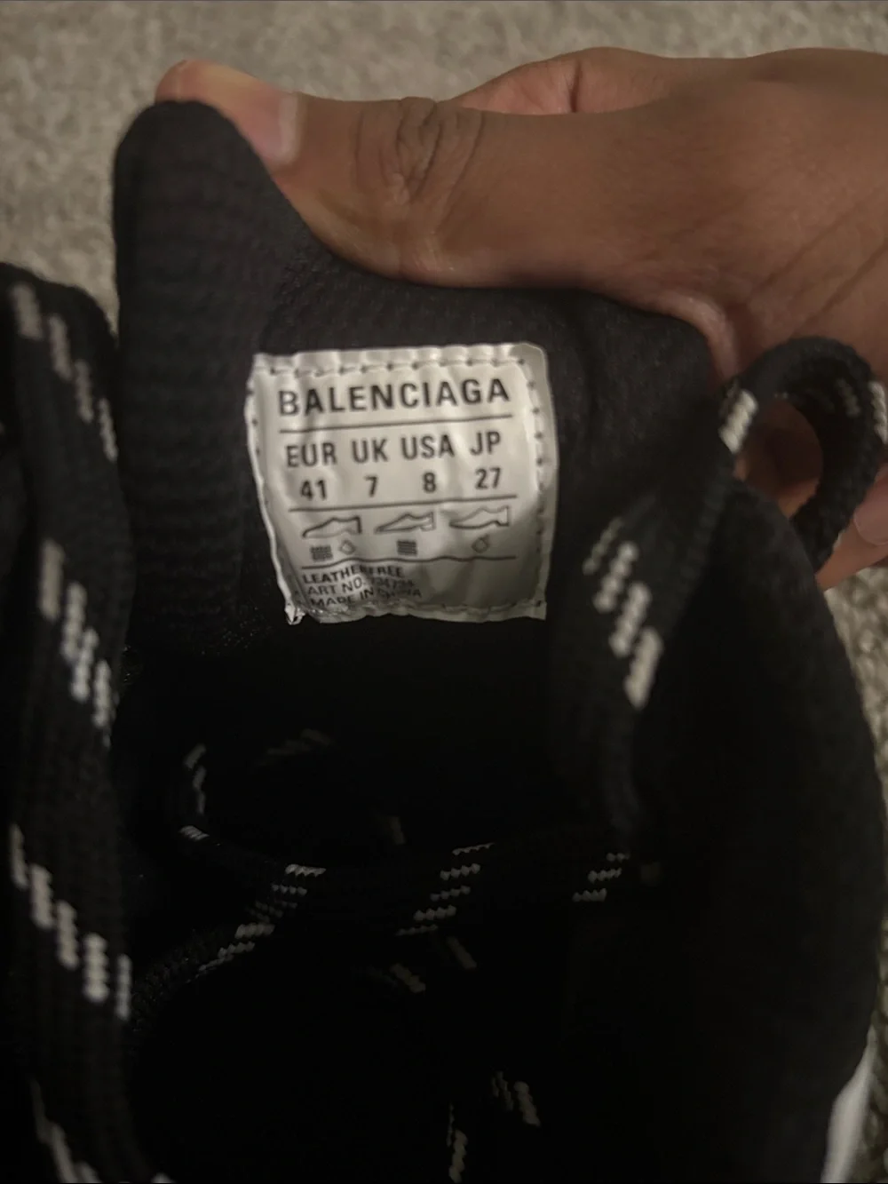 Balenciaga Black and White 3xl Shoe